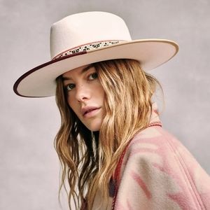 Anthropologie Nadine Trimmed Rancher Hat NWT